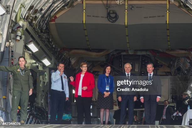 Royal Australian Air Force chief Leo Davis , Australian Defence Minister Marise Payne , A Member of Australian Parliament Sarah Henderson ,...