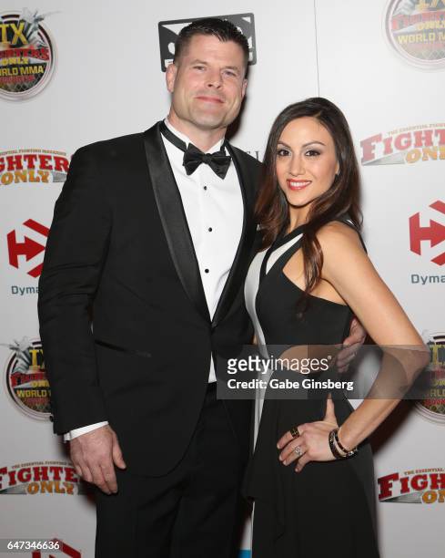 Co-host and former mixed martial artist Brian Stann and his wife Teressa Stann attend the ninth annual Fighters Only World Mixed Martial Arts Awards...