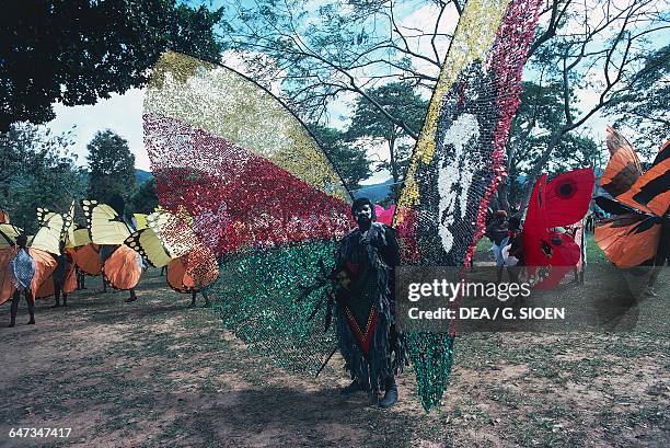 Butterfly costumes for the Port-of-Spain Carnival, Trinidad and Tobago.