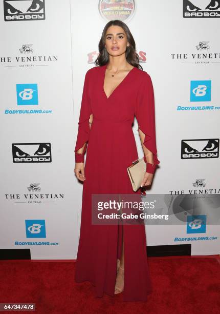 Actress Bianca Van Damme attends the ninth annual Fighters Only World Mixed Martial Arts Awards at The Palazzo Las Vegas on March 2, 2017 in Las...