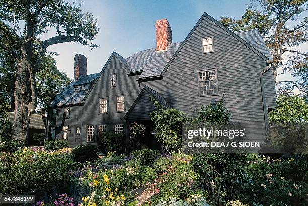 The house of the Seven Gables, 17th century, the mansion that gave the title to the novel by Nathaniel Hawthorne , Salem, Massachusetts, United...