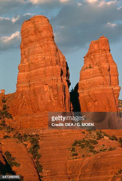 Rock monoliths, Oak Creek Canyon, near Sedona, Arizona, United States of America.