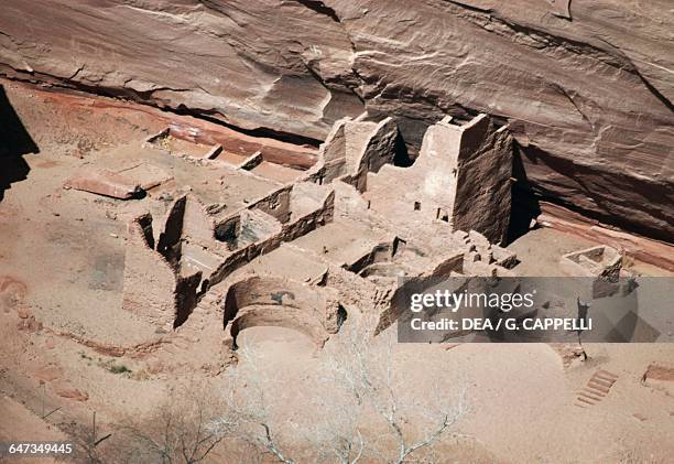 Remains of Antelope House, Canyon de Chelly National Monument, Navajo Indian Reservation, Arizona, United States of America.