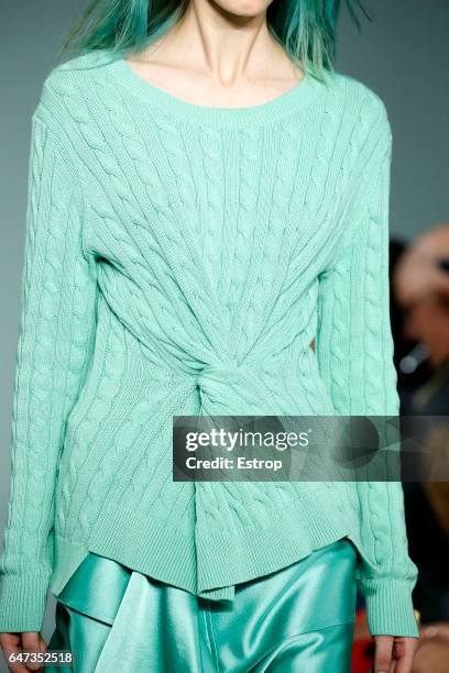 Cloth detail at the Sies Marjan show during the New York Fashion Week February 2017 collections on February 12, 2017 in New York City.