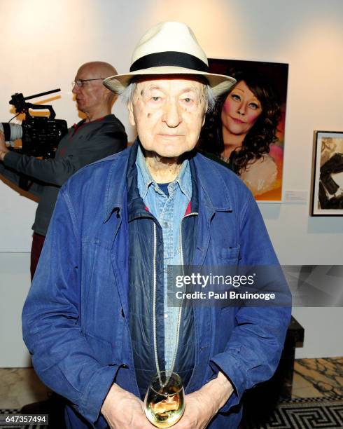 Jonas Mekas attends The Anthology Film Archives Benefit and Auction at Capitale on March 2, 2017 in New York City.