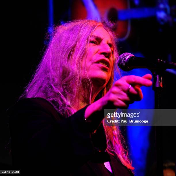 Patti Smith attends The Anthology Film Archives Benefit and Auction at Capitale on March 2, 2017 in New York City.