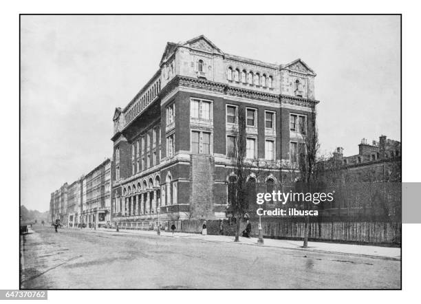 antique london's photographs: royal college of science, south kensington - royal college stock illustrations