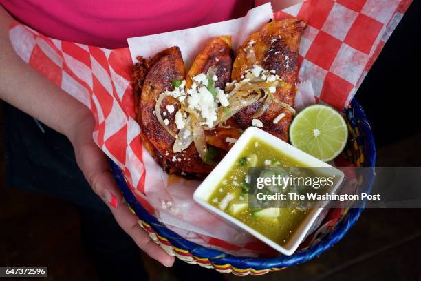 Tacos de Canasta at Mezcalero Cocina Mexicana photographed in Washington, DC. .