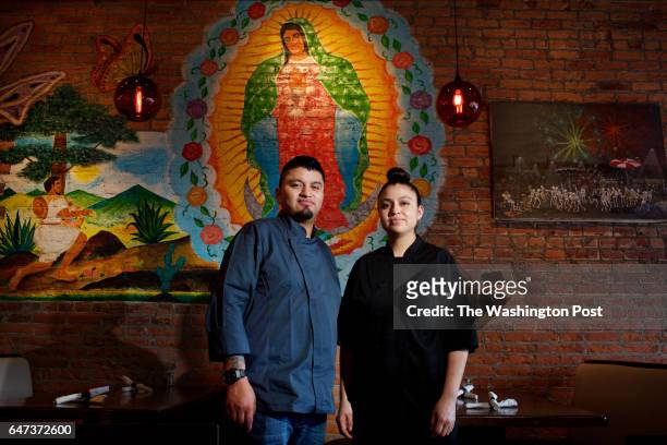 Chef Alfredo and his sister Jessica Solis, co-owners at Mezcalero Cocina Mexicana photographed in Washington, DC. .