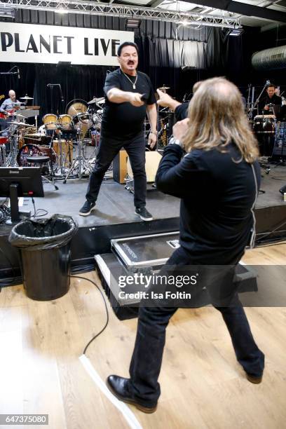 Singer Bobby Kimball and German-Hungarian musician Leslie Mandoki perform at the Mandoki Soulmates: Wings Of Freedom - Rehearsal on February 28, 2017...