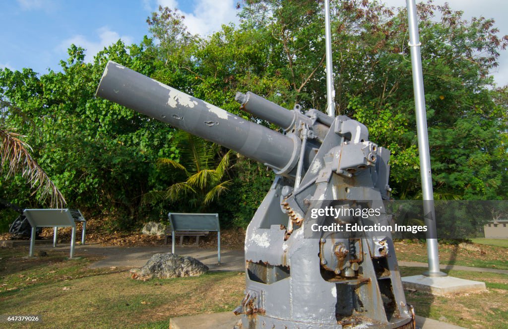 Guam USA Territory War In The Pacific park with Japanese 20 cm guns