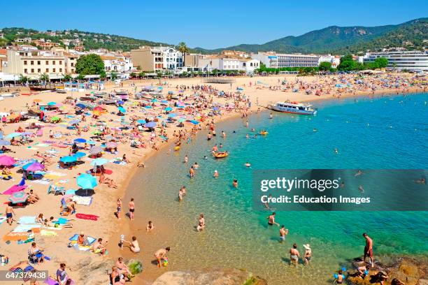 The Beach At Tossa De Mar On The Costa Brava, Spain.