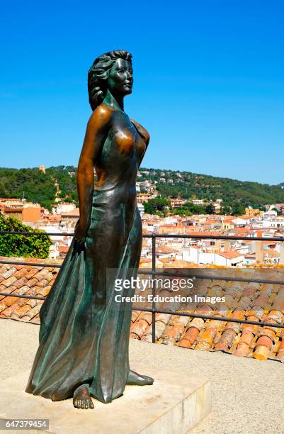 Monument To The Actress Ava Gardner At Tossa De Mar On The Costa Brava In Spain, The Statue Was Built In Recognition For The Work Ava Gardner Did In...