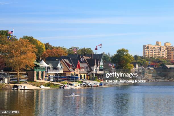 Boathouse Row on the Schuylkill River, Philadelphia, Pennsylvania.