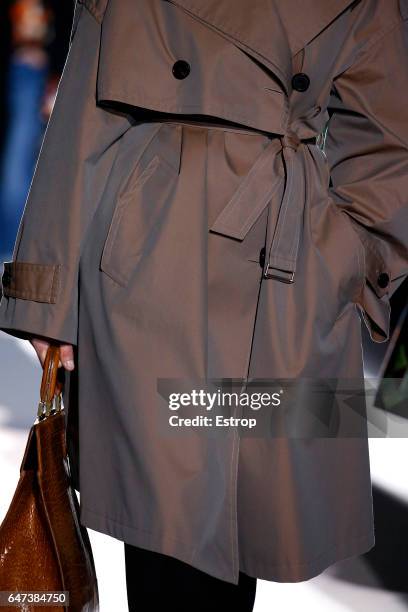 Cloth detail at the runway during the Dries Van Noten show as part of the Paris Fashion Week Womenswear Fall/Winter 2017/2018 on March 1, 2017 in...