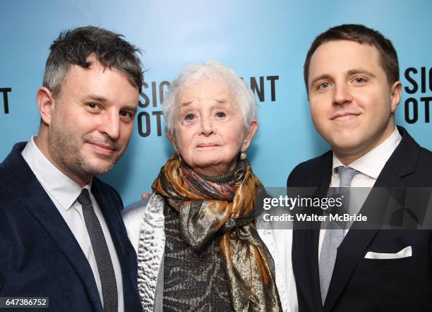 Trip Cullman, Barbara Barrie and Joshua Harmon attend the Broadway Opening Night performance after party for "Significant Other" at the Redeye Grill...