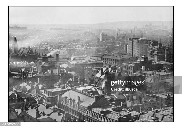 stockillustraties, clipart, cartoons en iconen met antieke londense foto's: uitzicht vanaf st.paul 's cathedral, zoek noordwesten - 1900 london