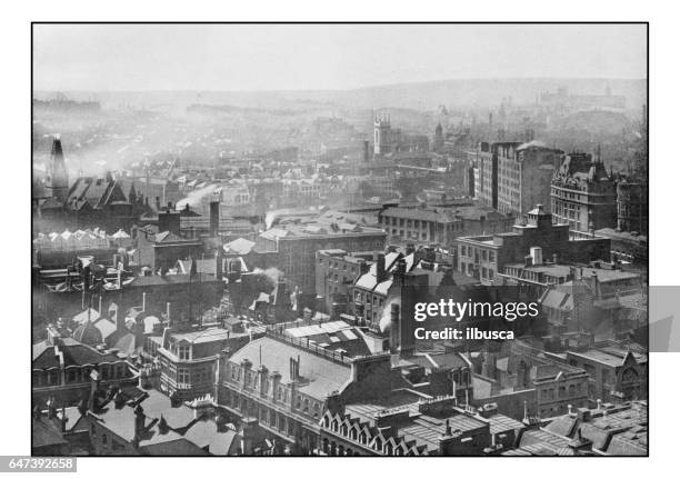 antique london's photographs: view from st.paul's cathedral, looking north west - 1900 london stock illustrations