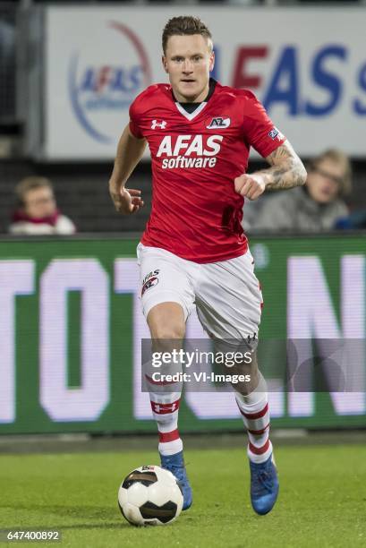 Mattias Johansson of AZ Alkmaarduring the Dutch Cup semi final match between AZ Alkmaar and sc Cambuur Leeuwarden at AFAS stadium on March 02, 2017...