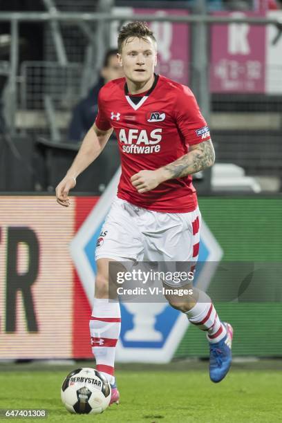 Mattias Johansson of AZ Alkmaarduring the Dutch Cup semi final match between AZ Alkmaar and sc Cambuur Leeuwarden at AFAS stadium on March 02, 2017...