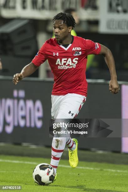 Levi Garcia of AZ Alkmaarduring the Dutch Cup semi final match between AZ Alkmaar and sc Cambuur Leeuwarden at AFAS stadium on March 02, 2017 in...