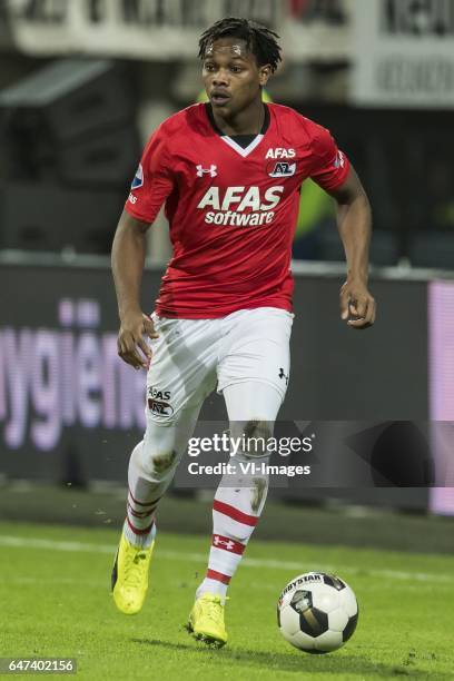 Levi Garcia of AZ Alkmaarduring the Dutch Cup semi final match between AZ Alkmaar and sc Cambuur Leeuwarden at AFAS stadium on March 02, 2017 in...