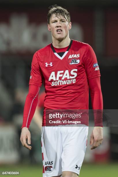 Wout Weghorst of AZ Alkmaarduring the Dutch Cup semi final match between AZ Alkmaar and sc Cambuur Leeuwarden at AFAS stadium on March 02, 2017 in...