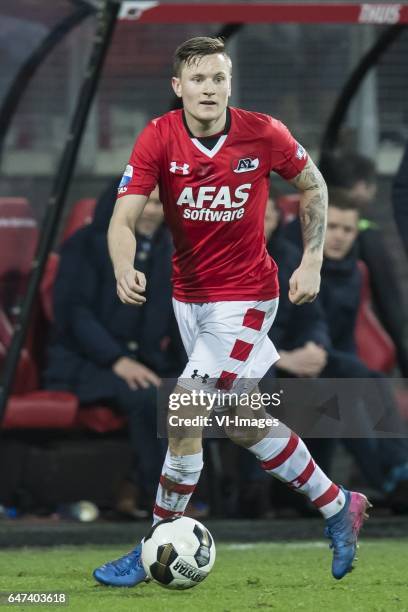 Mattias Johansson of AZ Alkmaarduring the Dutch Cup semi final match between AZ Alkmaar and sc Cambuur Leeuwarden at AFAS stadium on March 02, 2017...