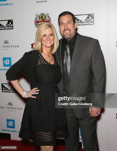 Elaine McCarthy and her husband, referee John McCarthy, attend the ninth annual Fighters Only World Mixed Martial Arts Awards at The Palazzo Las...