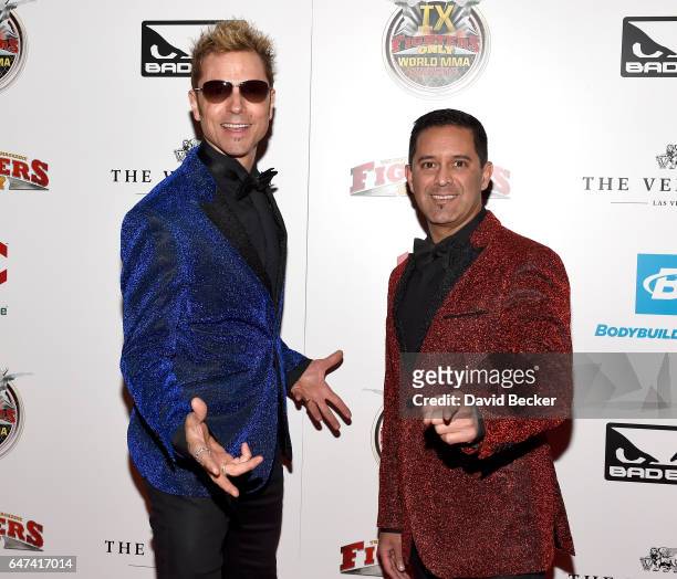 Magician Jarrett Parker and pianist Raja Rahman of Jarrett and Raja attend the ninth annual Fighters Only World Mixed Martial Arts Awards at The...