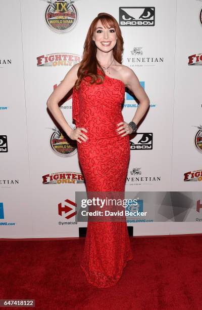 Host of UFC Minute Lisa Foiles attends the ninth annual Fighters Only World Mixed Martial Arts Awards at The Palazzo Las Vegas on March 2, 2017 in...