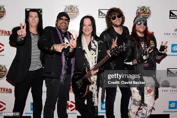 Cast members of Rock Fantasy attend the ninth annual Fighters Only World Mixed Martial Arts Awards at The Palazzo Las Vegas on March 2, 2017 in Las...