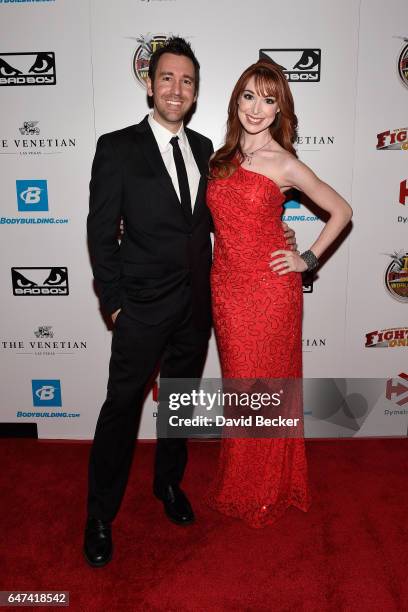 Producer Shawn Cloninger and host of UFC Minute Lisa Foiles attend the ninth annual Fighters Only World Mixed Martial Arts Awards at The Palazzo Las...