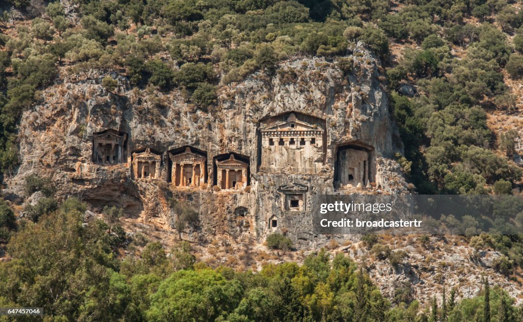 Kaunian rock tombs in Hellenistic style