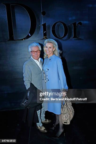 Jean-Daniel Lorieux and his companion Laura Restelli Brizard attend the Christian Dior show as part of the Paris Fashion Week Womenswear Fall/Winter...