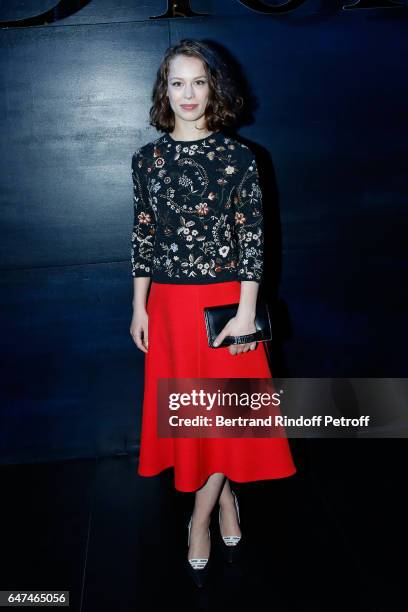 Paula Beer attends the Christian Dior show as part of the Paris Fashion Week Womenswear Fall/Winter 2017/2018 on March 3, 2017 in Paris, France.