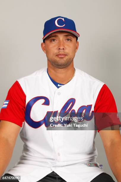 Frank Morejon of Team Cuba poses for a headshot at the Kyocera Dome on Thursday, March 2, 2017 in Osaka, Japan.