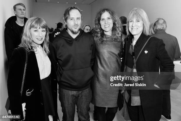 Cindy Sherman, Sterling Ruby, Melony Shiv and Linda Yablonsky attend Gagosian Opening Reception for Sterling Ruby at Gagosian Gallery on March 1,...