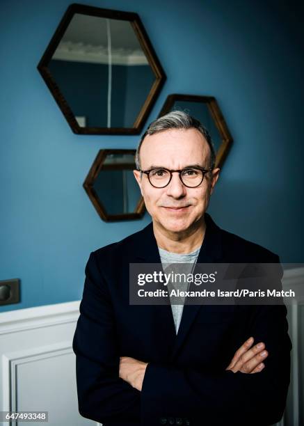 Writer Philippe Besson is photographed for Paris Match on February 14, 2017 in Paris, France.