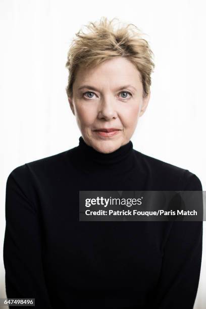 Actor Annette Bening is photographed for Paris Match on January 31, 2017 in Paris, France.