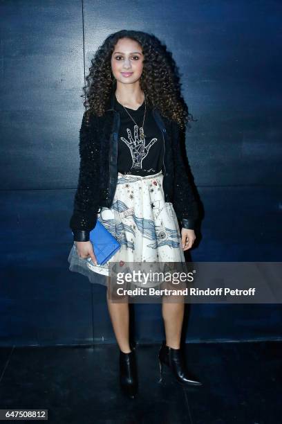 Oulaya Amamra attends the Christian Dior show as part of the Paris Fashion Week Womenswear Fall/Winter 2017/2018 on March 3, 2017 in Paris, France.