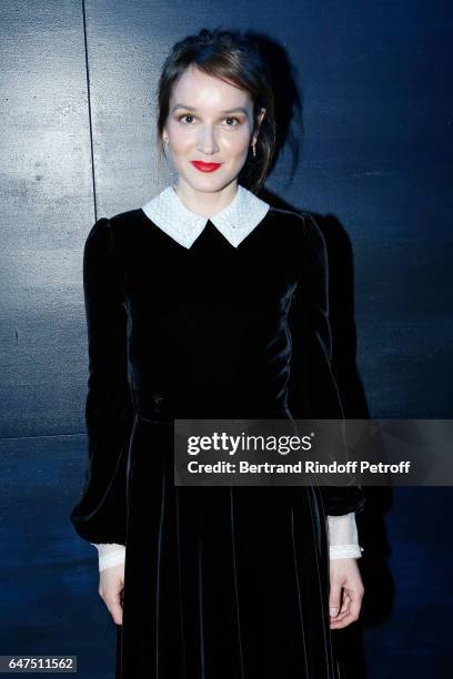 Anais Demoustier attends the Christian Dior show as part of the Paris Fashion Week Womenswear Fall/Winter 2017/2018 on March 3, 2017 in Paris, France.