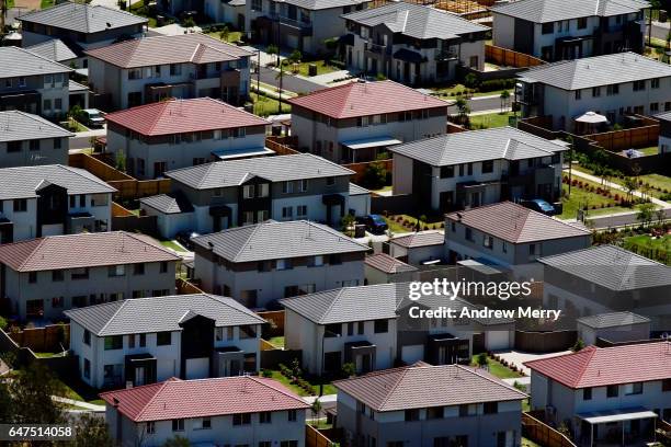 holsworthy, western sydney, aerial photography - cultura australiana fotografías e imágenes de stock