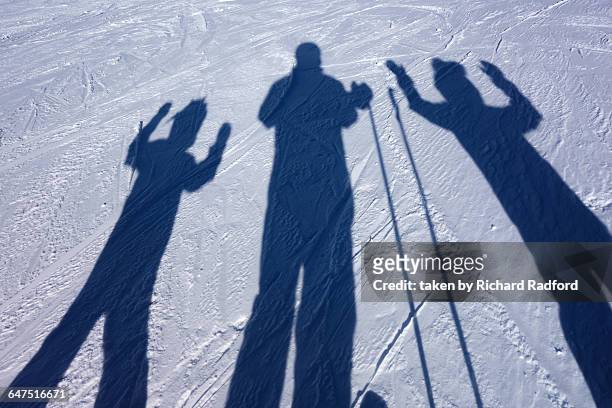 shadow people - obergurgl stock pictures, royalty-free photos & images