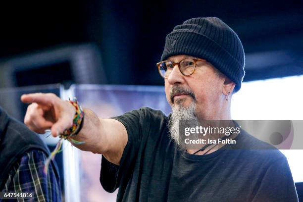 British singer, guitar player and composer Chris Thompson during the Mandoki Soulmates: Wings Of Freedom - Rehearsal on February 28, 2017 in Paris,...