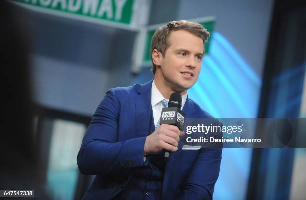 Actor Freddie Stroma attends Build Series to discuss 'Time After Time' at Build Studio on March 3, 2017 in New York City.