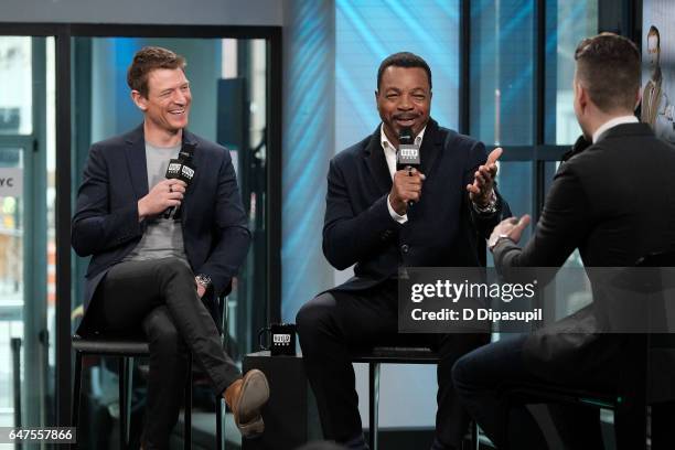 Philip Winchester and Carl Weathers attend the Build Series to discuss "Chicago Justice" at Build Studio on March 3, 2017 in New York City.