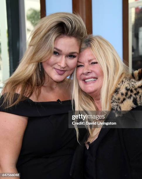 Model Hunter McGrady and mother Brynja McGrady visit Hollywood Today Live at W Hollywood on March 3, 2017 in Hollywood, California.