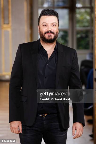 Designer Zuhair Murad walks the runway during the Zuhair Murad show as part of the Paris Fashion Week Womenswear Fall/Winter 2017/2018 on March 3,...