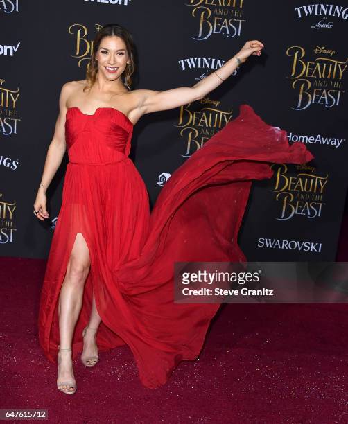 Allison Holker arrives a the Premiere Of Disney's "Beauty And The Beast" at El Capitan Theatre on March 2, 2017 in Los Angeles, California.